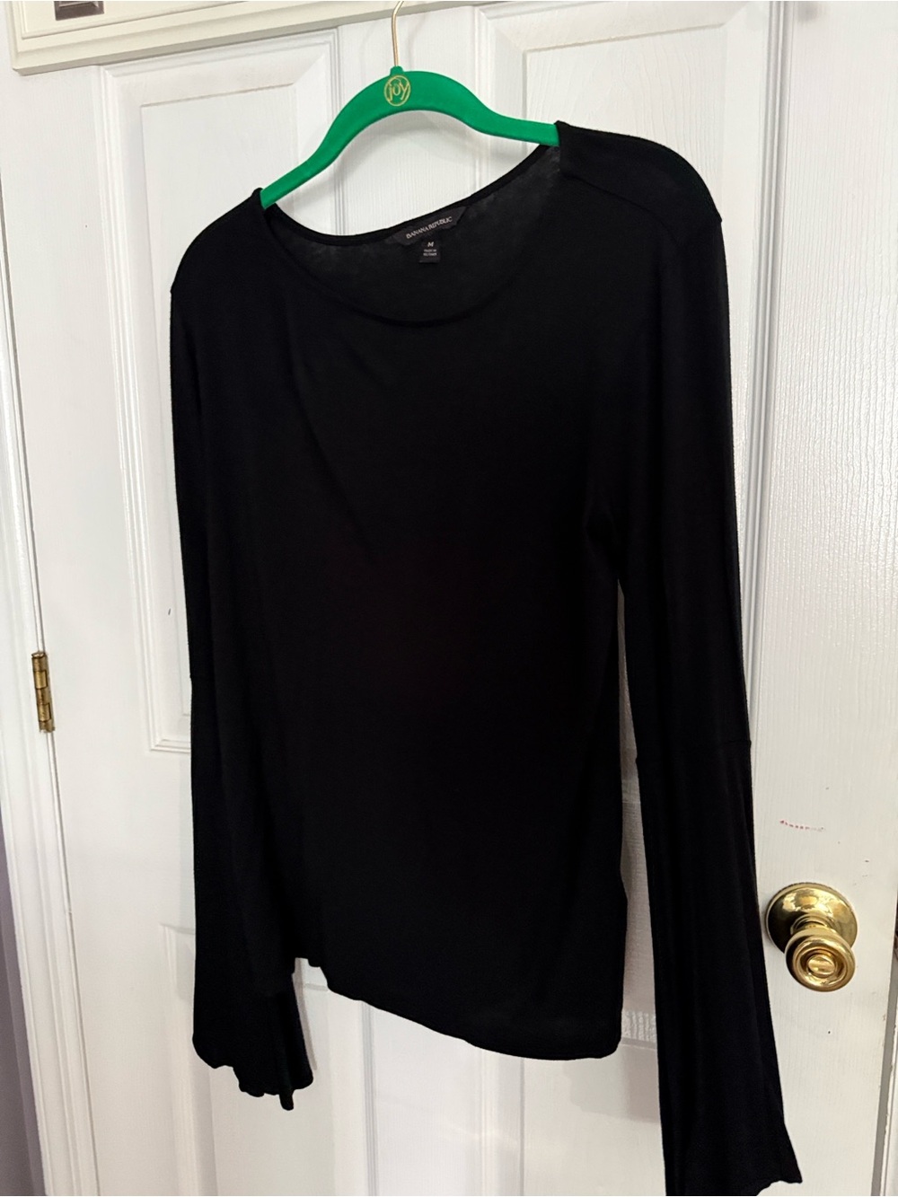 Banana Republic Black Long Sleeve Top with unique sleeves. Super soft and comfy